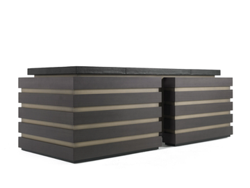 SEAN - Rectangular wooden writing desk with drawers by Gianfranco Ferré Home - view 3